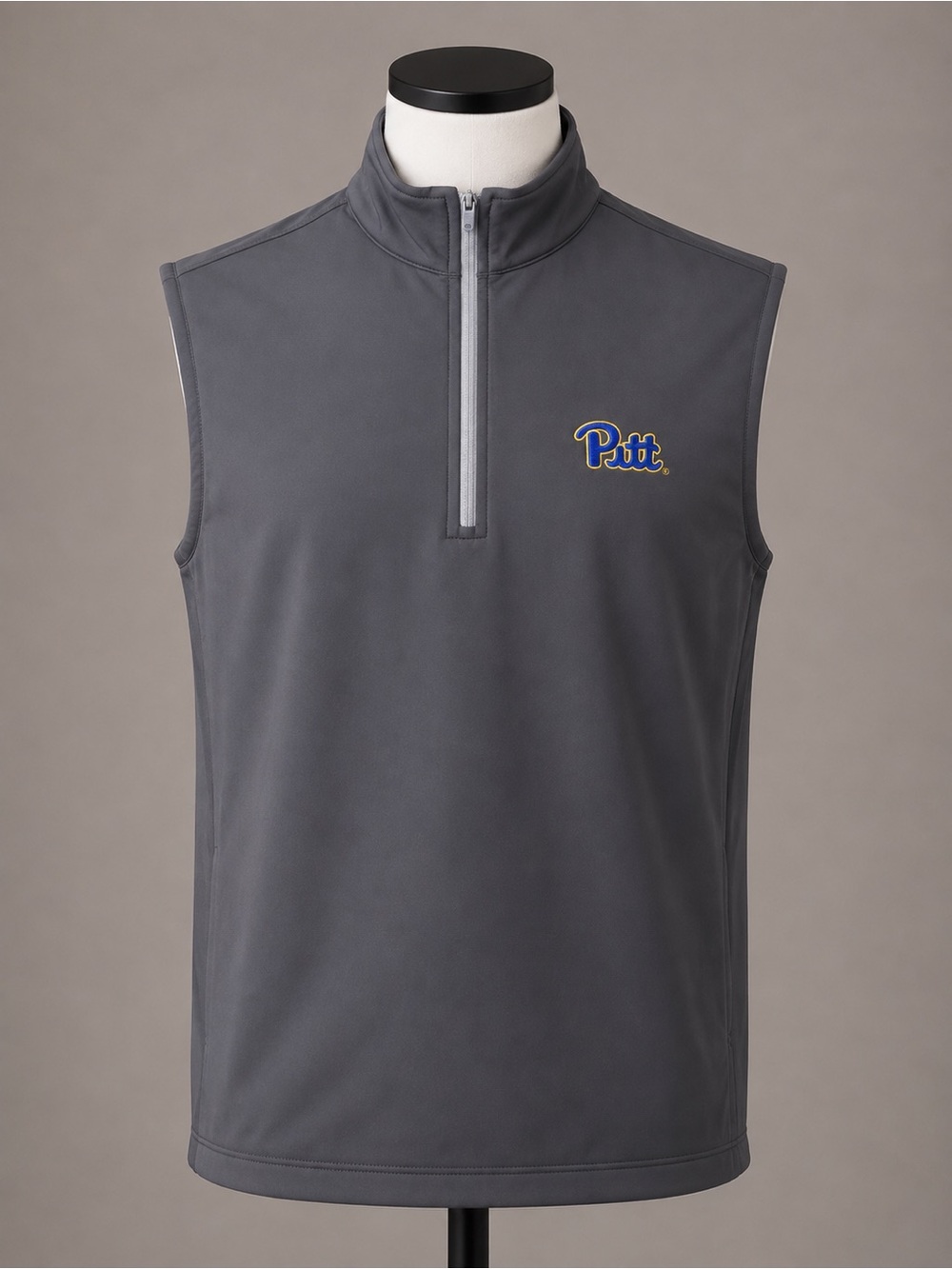 Peter Millar Pitt Embroidered Quarter-Zip Vest
